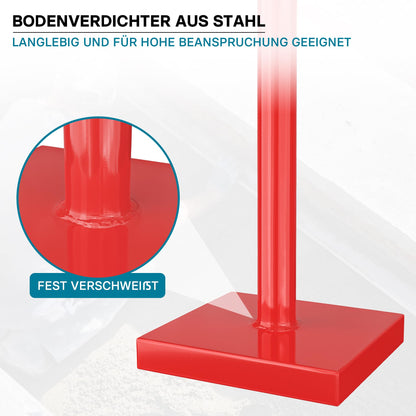 Wiltec Bodenverdichter 11,5 kg Handstampfer aus Stahl mit T-Griff