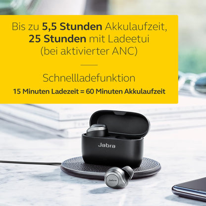 Jabra Elite 85t True Wireless In-Ear Bluetooth Kopfhörer - Titanschwarz