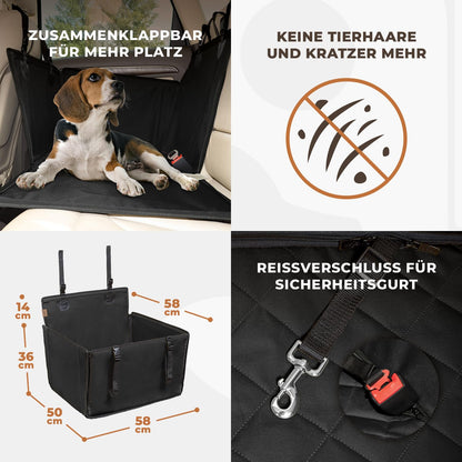 WUGLO Hunde-Autositz für den Rücksitz, wasserdicht, bis 18 kg