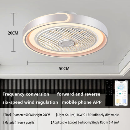 ASJK Deckenleuchte Ventilator App & Fernbedienung - Weiss