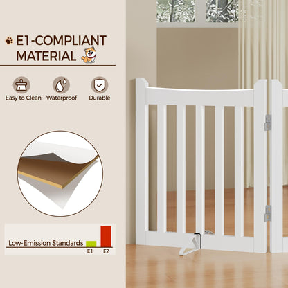 Yaheetech Absperrgitter Hund faltbar, freistehend – 3 Paneelen Weiss