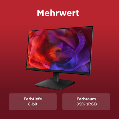 Lenovo L27qe 27 Zoll QHD Monitor, IPS, 100 Hz, Raven schwarz