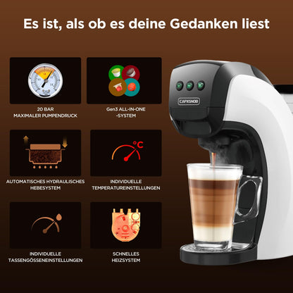 Warriors1 5in1 Kaffeemaschine Kapselmaschine – 20 Bar