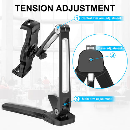 AboveTEK Tablet Halterung TS-396B – Wand- & Tischhalter, schwarz