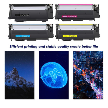 Amstech 117A Toner Set kompatibel für HP Color Laser MFP, 4er-Pack