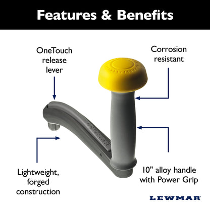 Lewmar One Touch Marine Seilwindengriff – gelb, 250mm