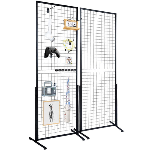 VEVOR Gitterwand Präsentationsregal 2er-Set, Drahtgitter-Display aus Stahl mit T-Standfüssen