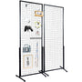 VEVOR Gitterwand Präsentationsregal 2er-Set, Drahtgitter-Display aus Stahl mit T-Standfüssen
