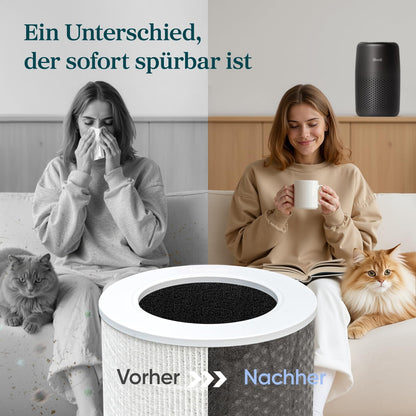 LEVOIT Core Mini Luftreiniger HEPA Filter – Schwarz mit Aromatherapie