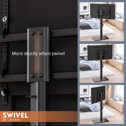 Hemudu HT1002B TV-Ständer, schwenkbarer Standfuss für 27-65 Zoll TVs