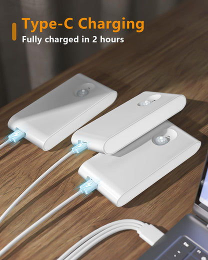 WILLED LED Nachtlicht mit Bewegungsmelder, 6er-Set, warmweiss