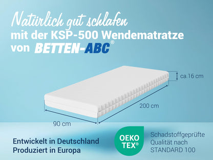 Betten-ABC KSP-500 Hybridschaum Wendematratze - 90x200 H2/H3