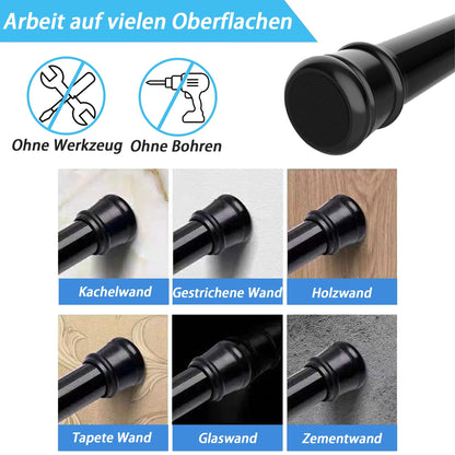 Aiitomg Duschvorhangstange Teleskopstange ohne Bohren, 190-360 cm