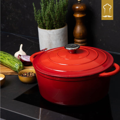 Chefarone Gusseisen Topf Schmortopf - emailliert 26 cm
