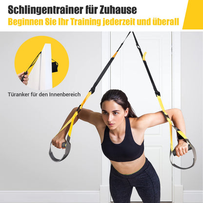 COFOF Schlingentrainer Set für Ganzkörpertraining mit Türanker