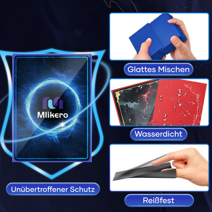 Mlikero Kartenhüllen 1000 Stück, 10 Farben, 66 x 91 mm für MTG