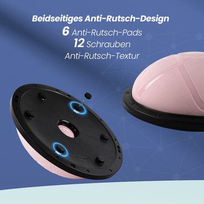 DH FitLife Balance Ball Gleichgewichtstrainer Gymnastikball 60cm - Rosa