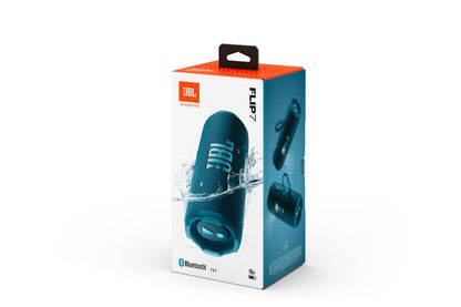 JBL Flip 7 Bluetooth Lautsprecher, IP68 wasserdicht, Blau