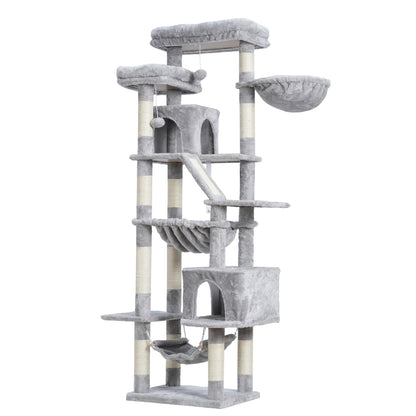 Heybly HCT034W Kratzbaum Katzenturm – 180 cm, Hellgrau