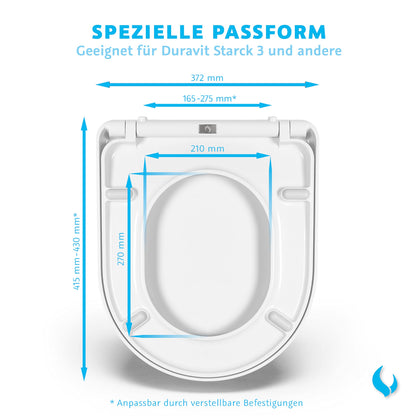 Bullseat WC Sitz Duravit Starck 2/3 – Absenkautomatik, Weiss