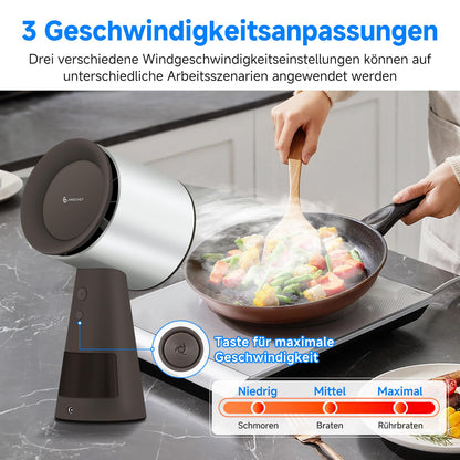 AMZCHEF Mobile Dunstabzugshaube – Tragbare Abzugshaube Braun