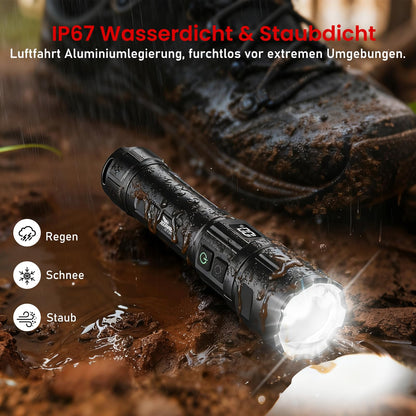Shadowhawk S1969 LED-Taschenlampe, aufladbar, 500000 Lumen, 2er-Set