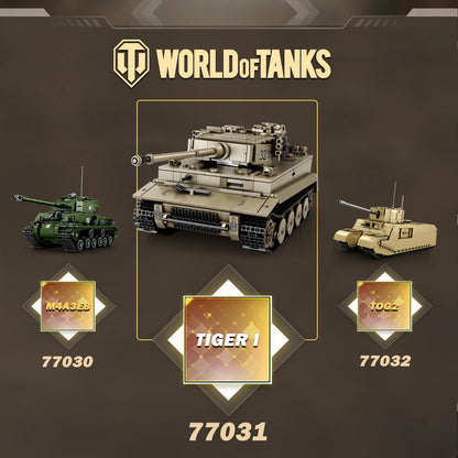 Reobrix Tiger I Panzer Klemmbausteine Set 77031, World of Tanks
