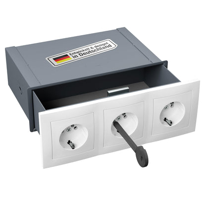 advanSecure® Steckdosen-Tresor – 3er-Steckdosen-Attrappe