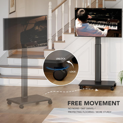 Universal Rollbarer Boden-TV-Ständer - 27-65 Zoll TVs