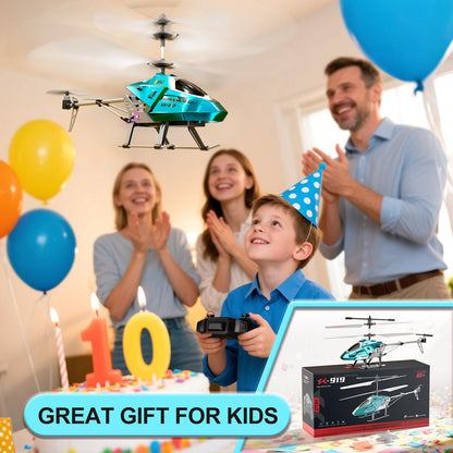XIKOTEC RC Helikopter ferngesteuert mit LED und 2 Akkus, blau