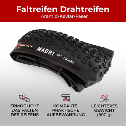 Fincci Fahrradreifen 29 Zoll 29x2.25, Paar mit 1 mm Pannenschutz