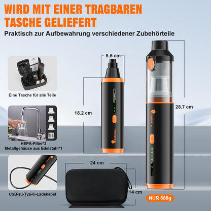 RABIGALA Akku-Handstaubsauger 4-in-1, 30000 Pa, 140 W, kabellos