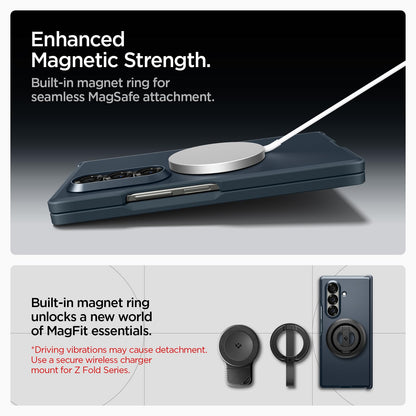 Spigen Tough Armor Pro MagFit Hülle für Galaxy Z Fold 7 - Metal Slate