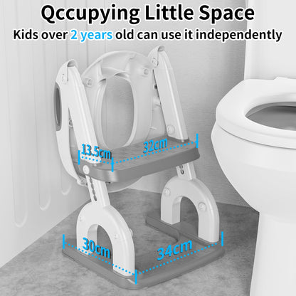 KYYOKE Toilettensitz mit Treppe für Kinder, 2-in-1 Toilettentrainer