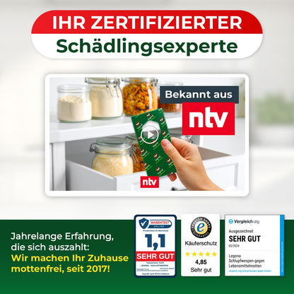 Legona® Schlupfwespen Lebensmittelmotten - 6 Karten à 3 Lieferungen
