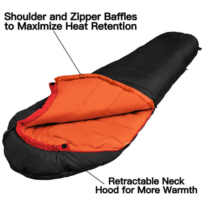 Bessport Mumienschlafsack 3-4 Jahreszeiten Winter - 0°C