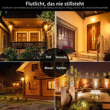 iLC RGBW LED Flutlicht 30W – Warmweiss, 4er-Pack, IP66