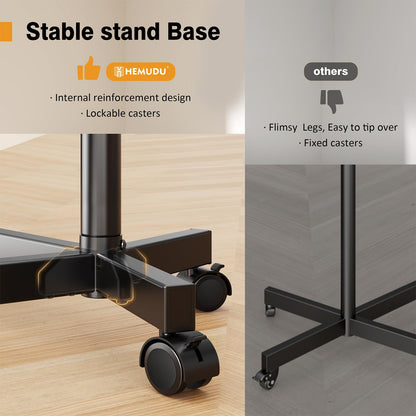 Hemudu TV Ständer rollbar 23-60 Zoll, höhenverstellbar, VESA 400x400