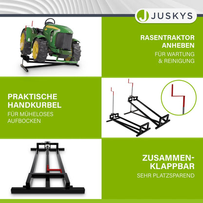 Juskys Rasentraktorheber 400 kg 45° Hebebühne – Schwarz
