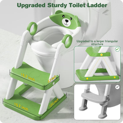 Rabb 1st Toilettenleiter für Kinder, 2-in-1 Toilettensitz mit Treppe