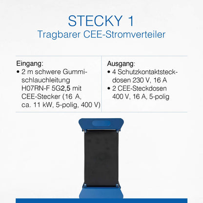 as - Schwabe STECKY 1 CEE Verteiler - 400V/16A IP44