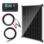 【50W Solarpanel 12V Kit】DERUXI 50 W 12V Wohnwagen Solar Panel Kit: Monokristallines Solarpanel 50W mit 10A Solarladeregler+4 Pcs 5FT Verlängerungskabel,PV Modul Solarmodule für Caravan RV Camper Boot