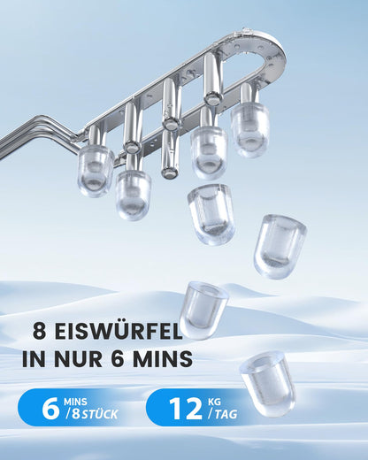 EASYERA Eiswürfelmaschine IM-BS262G, 12 kg/24 h, Schwarz