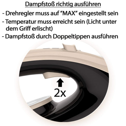 Tristan Auron Elite 8 Dampfbügelstation 2400 W 8 bar Schwarz