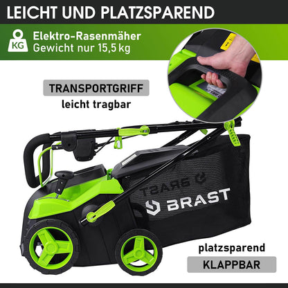 BRAST Elektro-Vertikutierer & Rasenlüfter BRE-RV-4000 2in1 2000 W