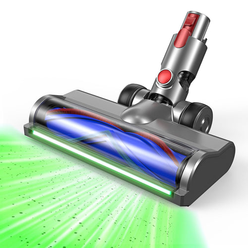 EVARY Ersatz-Bodendüse für Dyson V7 V8 V10 V11 V15 mit LED-Licht, schwenkbarer Kopf und abnehmbarer Bürstenrolle