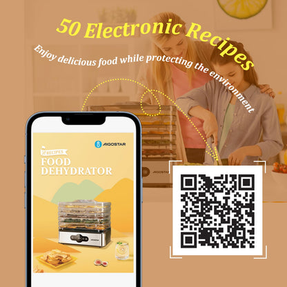 Aigostar Crispy Dörrautomat - Edelstahl, Temperatur & Timer