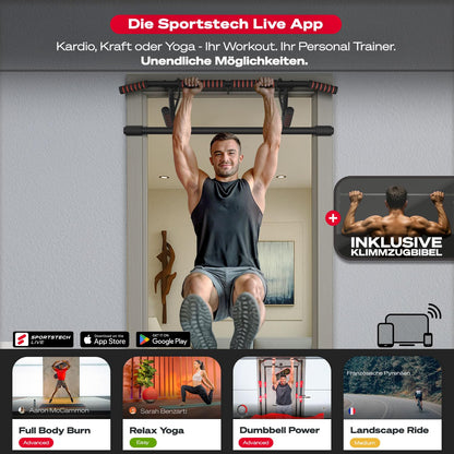 Sportstech Pullmate Klimmzugstange Türrahmen ohne Schrauben, 58–92 cm