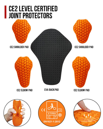 BORLENI Motorradjacke Herren mit CE-Protektoren - Grösse M