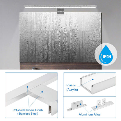 NIORSUN LED Spiegelleuchte Bad 60cm, 15W, 4000K/6000K, IP44